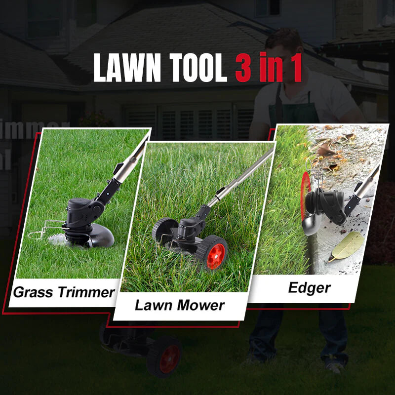 Cordless 3-in-1 Grass Trimmer, Edger & Weed Eater