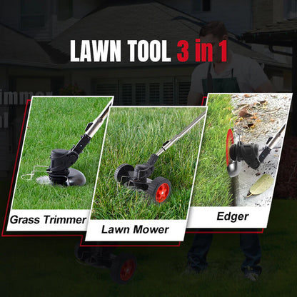 Cordless 3-in-1 Grass Trimmer, Edger & Weed Eater