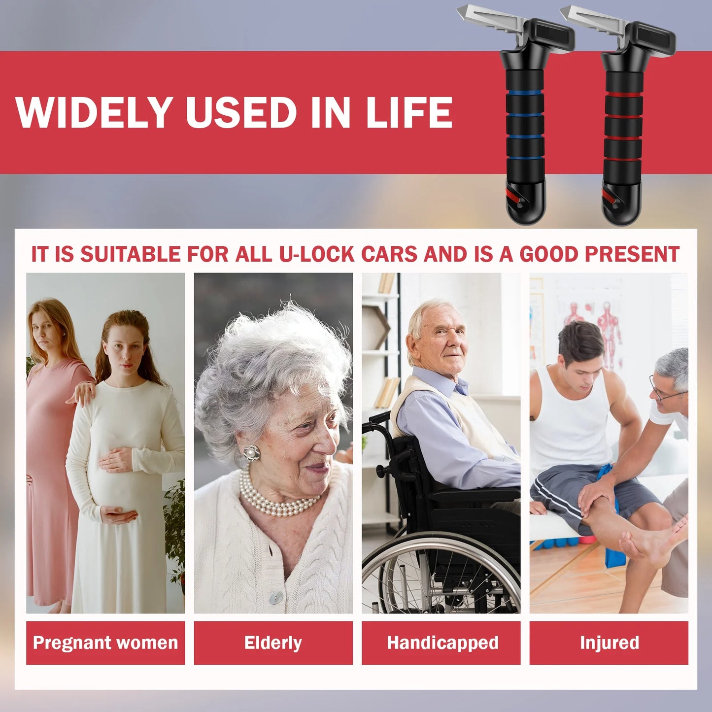 2-in-1 Vehicle Safety Support Handle – Portable Standing Aid & Tool